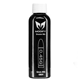 Modify Shooter Precision BIO BBs 0.45g 680er Flasche grau-weiss