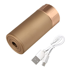 Nuprol Tracer Unit 88mm Silencer Aluminium Tracer Unit inkl. integriertem Akku 14mm- Tan