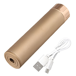 Nuprol Tracer Unit 158mm Silencer Aluminium Tracer Unit inkl. integriertem Akku 14mm- Tan
