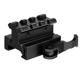 MET QD Scope-Riser 3 Slots / 40 mm mit Höhenverstellung f. 20 - 22 mm Schienen schwarz