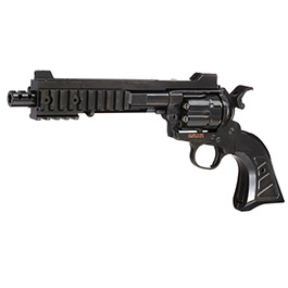 King Arms SAA .45 Devil Killer Custom 6 Zoll Revolver Gas 6mm BB Blackout-Version