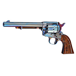 King Arms SAA .45 Peacemaker 6 Zoll Revolver Gas 6mm BB stahlblau