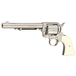 King Arms SAA .45 Peacemaker 6 Zoll Revolver Gas 6mm BB silber-chrome Finish