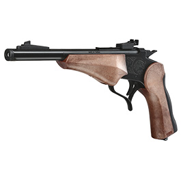 Haw San Contender G2 Pistole Vollmetall CO2 6mm BB schwarz / Holzoptik - Short-Version