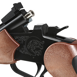 Haw San Contender G2 Pistole Vollmetall CO2 6mm BB schwarz / Holzoptik - Short-Version Bild 4
