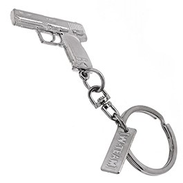 Schlüsselring mit USP Pistolen Schlüsselanhänger Black-Chrome Finish