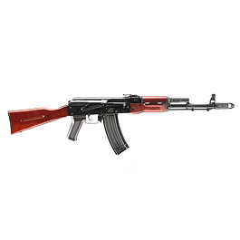 APS AK-74 Vollmetall Echtholz BlowBack S-AEG 6mm BB schwarz Bild 2