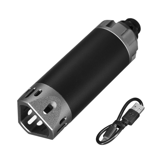 Acetech Brighter CS Aluminium Silencer Mini Tracer Unit inkl. LiPo Akku 11mm+ / 14mm- grau