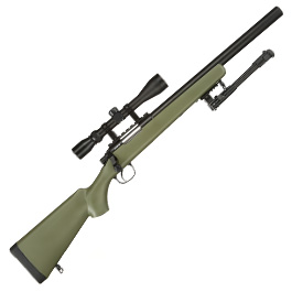 Well M700 Short-Type Snipergewehr inkl. Zweibein / Zielfernrohr Springer 6mm BB oliv Bild 2