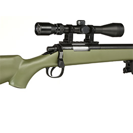 Well M700 Short-Type Snipergewehr inkl. Zweibein / Zielfernrohr Springer 6mm BB oliv Bild 8