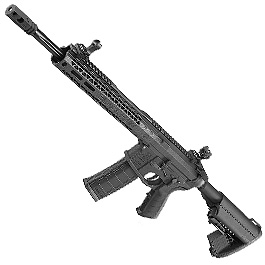 Versandrückläufer King Arms Black Rain Ordnance Spec 15 Carbine Vollmetall S-AEG 6mm BB Carbon-Design