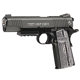 Cybergun Colt 1911 Combat Unit Vollmetall CO2 BlowBack 6mm BB grau / schwarz