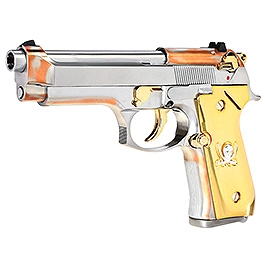 Socom Gear M92F Calico Jack Vollmetall GBB 6mm BB Gold-Chrome Finish