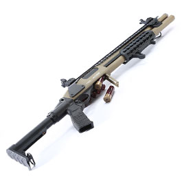 Jag Arms Scattergun SPX Vollmetall Pump Action Gas Shotgun 6mm BB tan Bild 5