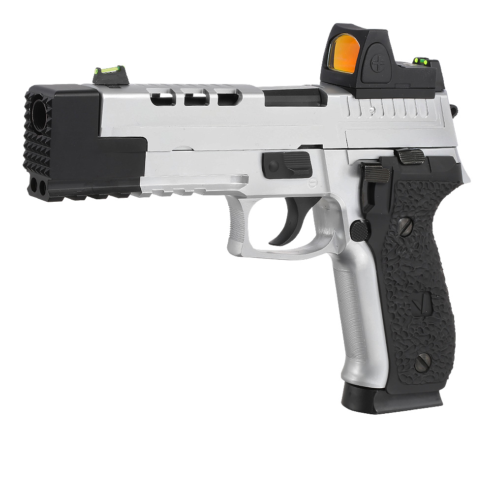 Vorsk Airsoft VP26X mit HD5141 LPZ Vollmetall GBB 6mm BB silber