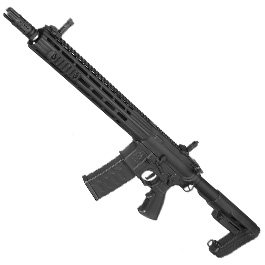 APS M4 13 Zoll M-LOK Spyder ASR-Series Vollmetall eSilver Edge SDU-MosFet 2.0 Vollmetall S-AEG 6mm BB schwarz