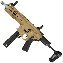 APS / EMG Noveske Space Invader 9mm Gen. 4 eSilver Edge SDU-MosFet 2.0 Vollmetall S-AEG 6mm BB Tan