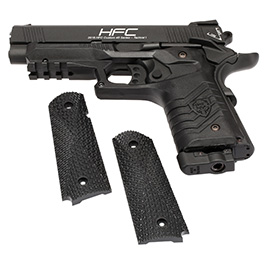 HFC M1911S Custom 45 GripTac Vollmetall CO2BB 6mm BB schwarz inkl. Pistolenkoffer Bild 9