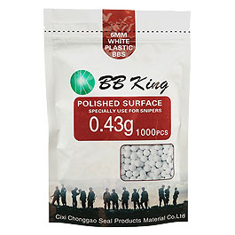 BB King Sniper Precision BBs 0.43g 1.000er Beutel weiss