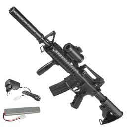 airmaX M4 Sport Series Komplettset Airsoft AEG 6mm BB schwarz