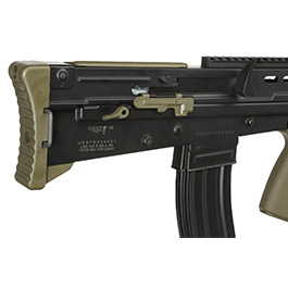 ICS / Angry Gun Customs L85 A3 Vollmetall S-AEG 6mm BB schwarz / oliv Bild 8