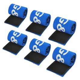 G&G Team Armband mit Klettverschluss dehnbar blau - 6er Teams Packung