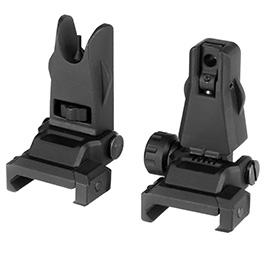 APS Hawk Aluminium Flip-Up Sight Set Front / Rear fr 20 - 22mm Schienen schwarz