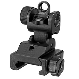 APS Battle Folding Flip-Up Rear Sight f. 20 - 22mm Schienen schwarz