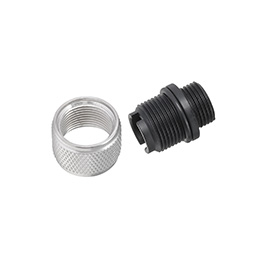 King Arms  Aluminium Tactical Schalldmpferadapter f. Pistolen 11mm+ auf 14mm- schwarz
