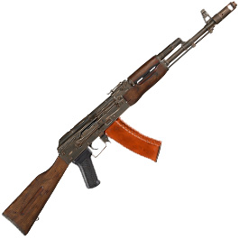 APS AK-74 Vollmetall Echtholz BlowBack S-AEG 6mm BB schwarz - Battle Worn Edition Bild 2