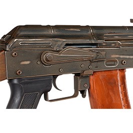 APS AK-74 Vollmetall Echtholz BlowBack S-AEG 6mm BB schwarz - Battle Worn Edition Bild 8