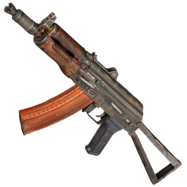APS AKS-74U Vollmetall Airsoft Echtholz BlowBack S-AEG 6mm BB - Battle Worn Edition