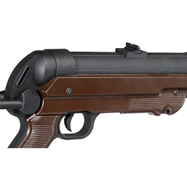 SRC MP40 Maschinenpistole Vollmetall CO2 BlowBack 6mm BB schwarz / braun Bild 8