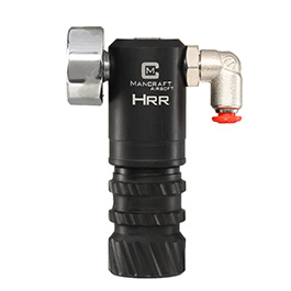 Mancraft HRR HPA Regulator m. seitlicher 4mm Kupplung / Druckmanometer schwarz Bild 2