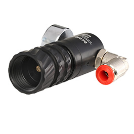 Mancraft HRR HPA Regulator m. seitlicher 6mm Kupplung / Druckmanometer schwarz Bild 5