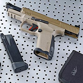 Kleinbild 1 Cybergun / AWC CANiK TP9 Elite Combat mit Metallschlitten GBB 6mm BB Flat Dark Earth