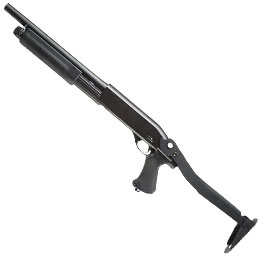 Cyma M870 Shotgun mit Stahl-Klappschaft Medium-Type Tri-Barrel Vollmetall Springer 6mm BB schwarz Bild 1 xxx: