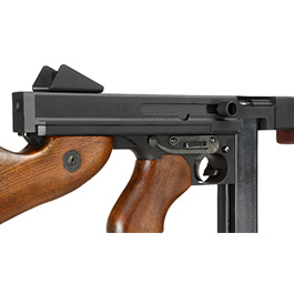 King Arms Thompson M1A1 Military Vollmetall S-AEG 6mm BB schwarz - Echtholz Bild 8