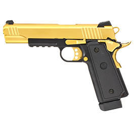 Nuprol Raven Hi-Capa R14 Vollmetall GBB 6mm BB gold / schwarz