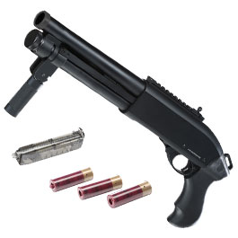 Jag Arms Scattergun Super CQB Vollmetall Pump Action Gas Shotgun 6mm BB schwarz