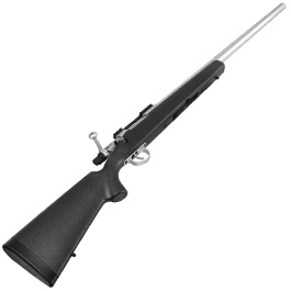 Kleinbild 5 APS / EMG Barrett Fieldcraft Gas Bolt Action Snipergewehr 6mm BB schwarz / silber
