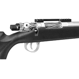 Kleinbild 9 APS / EMG Barrett Fieldcraft Gas Bolt Action Snipergewehr 6mm BB schwarz / silber