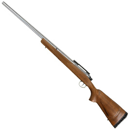 Kleinbild 1 APS / EMG Barrett Fieldcraft Gas Bolt Action Snipergewehr 6mm BB Echtholz / silber
