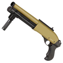 Jag Arms Scattergun Super CQB Vollmetall Pump Action Gas Shotgun 6mm BB tan