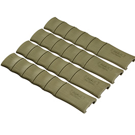 Max Tactical Rubber Bamboo Style Rail Covers (4 Stck) f. 20 - 22mm Schienen oliv