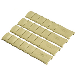Max Tactical Rubber Bamboo Style Rail Covers (4 Stck) f. 20 - 22mm Schienen Tan