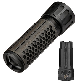 MadBull / Knight's Armament QDC CQB Suppressor Quick Detach mit 3 Prong Flash-Hider 14mm+ schwarz