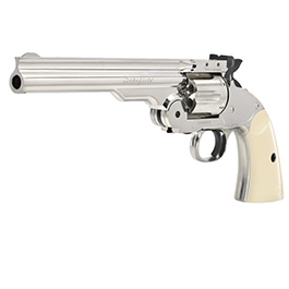 ASG Schofield 1877 6 Zoll Revolver Vollmetall CO2 6mm BB Silber-Chrom-Finish