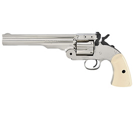 ASG Schofield 1877 6 Zoll Revolver Vollmetall CO2 6mm BB Silber-Chrom-Finish Bild 1 xxx: