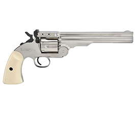 ASG Schofield 1877 6 Zoll Revolver Vollmetall CO2 6mm BB Silber-Chrom-Finish Bild 2